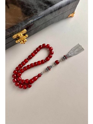 Dergah Tesbih Atölyesi Eski Usul Efsane Hamur Osmanlı Vişnesi Sıkma Kehribar Gümüş Tasarım Tesbih