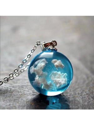 Herşey Nota Gece Parlayan Bulut Kolye