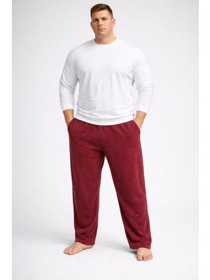 Pemilo Erkek Büyük Beden Cepli Polar Tek Alt