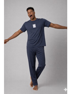 Sleeproom Erkek Kısa Kol Pijama Takım NYC01 Baskı