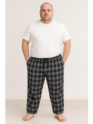 Pemilo Erkek Desenli Büyük Beden % 100 Pamuk Cepli Tek Alt