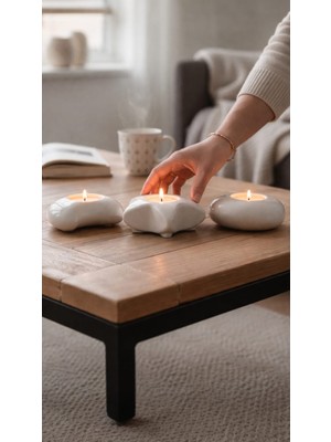 Bonjorno Aksesuar Biblo Mumluk 3 Lü Dekoratif Aksesuar Seti (Mumlar Hediye)