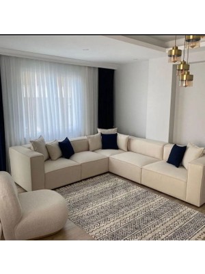 Erduran Mobilya Angelo 5 Modül Tam Köşe Koltuk Takımı