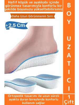 Wintoup Konforlu Bot Spor Ayakkabısı Kadın Erkek 2.5 cm Boy Uzatan Gizli Topuk Yükseltici Köpük Tabanlık