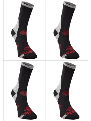 Evolite Aspen Merino Winter Çorap-Siyah 4'lü Set