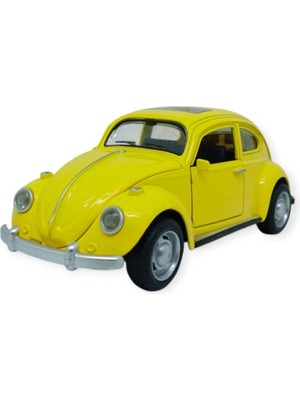 Seher Sesli Işıklı Vosvos Araba 15 cm - 32111D - Sarı