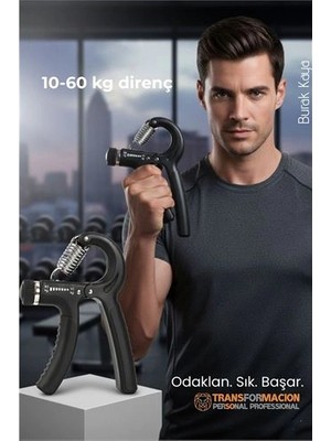Nacario Bfs Progrip Ayarlanabilir Profesyonel El Yayı 10-60 kg | Paslanmaz Çelik Bilek Güçlendirici