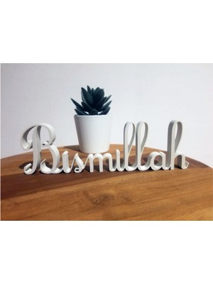 Atölye Matris Bismillah Biblo Dekoratif Obje 18X 5 cm Ramazan Özel  3D Baskı Pla Plastik