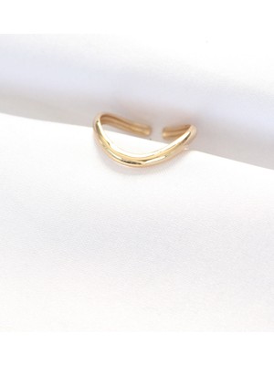Yassı Gold Renk Ayarlanabilir Yüzük - Lisinya