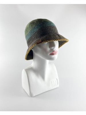 Kidilia Kışlık Renkli El Örgüsü Bucket Şapka