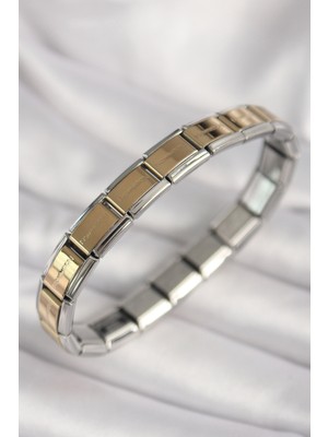 316L Çelik Mix Renk Yazılı Nomination Model Kadın Bileklik - Lisinya