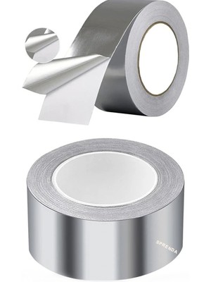 Sprenda 10 Metre Yanmaz Isıya Dayanıklı Alüminyum Bant Soba Boru Bandı 45*10MT Alüminyum Folyo Bant