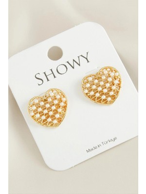 Marsilyan Kalp Yeni Sezon Inci Küpe