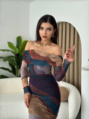 Bi Baksana Sevilla Madonna Yaka Tül Elbise