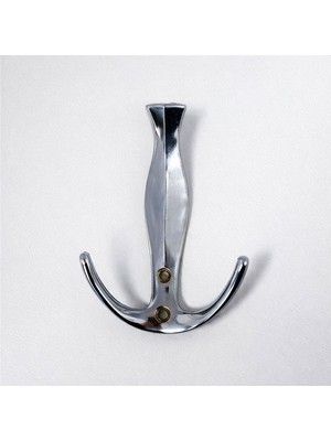 Badem10 Yeniçeri Portmanto Askı Krom Metal Duvar Askılığı Şık Modern Vestiyer Mont Ceket Şapka Askısı