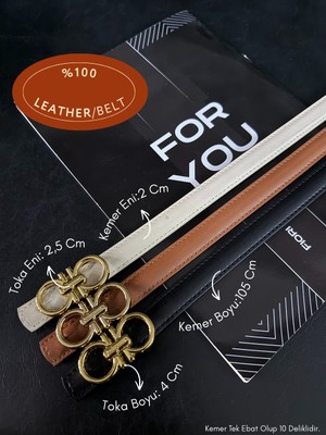 Fiori Hakiki Bombeli Deri Birleşik Yuvarlak Tokalı Kadın Pantolon Kemeri, Ceket Kemeri, Elbise Kemeri