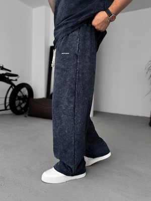 Siyah Yıkamalı Boru Paça Eşofman JJ-202