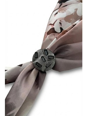 Hawwa Antrasit Fular Yüzüğü | Şal Yüzüğü | Eşarp Yüzüğü A12