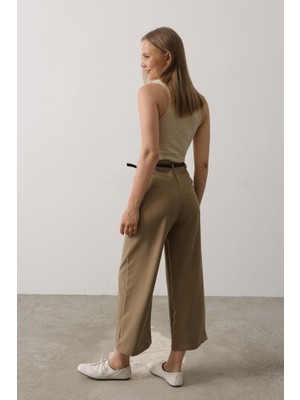 Bi Baksana Kemer Pens Detaylı Pantolon - Haki