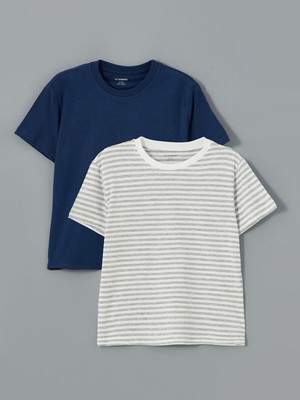 Lc Waikiki Yeni Sezon Bisiklet Yaka Erkek Çocuk Tişört 2'li