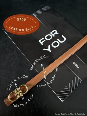 Fiori Hakiki Bombeli Deri Birleşik Yuvarlak Tokalı Kadın Pantolon Kemeri, Ceket Kemeri, Elbise Kemeri