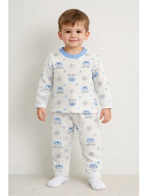 Tatlı Ayıcık Baskılı Pijama Çocuk Takım