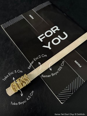 Fiori Yazı Tokalı Ince Kadın Kemeri, Ceket Kemeri, Gömlek Kemeri, Elbise Kemeri