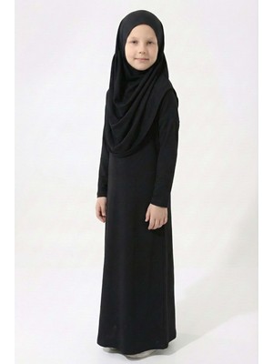 Mnk Baby & Kids Pratik Başörtülü Kız Çocuk Namaz Elbisesi M00789