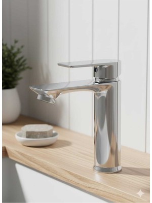 Kca Armatür Krom Sabit Gövde Banyo Bataryası Lavabo Musluğu