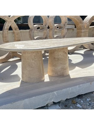 Adomar Marble Traverten Orta Sehpa