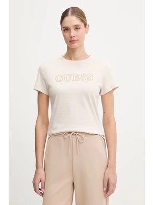 Guess Ketty Bisiklet Yaka Kısa Kollu Kadın Çok Renkli T-Shirt V6RI10I3Z14-G1FV