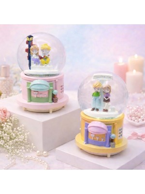 Marsilyan Büyük Boy Mutlu Aşıklar Tasarımlı Kar Küresi