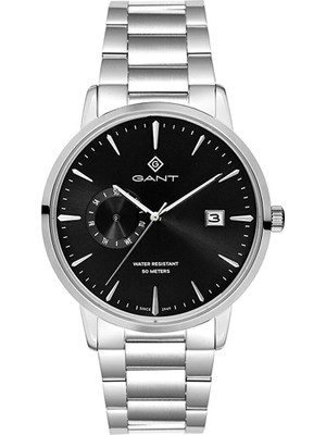 Gant Erkek Kol Saati 43 mm Siyah Kadran Metal Kordon Multifonksiyonel 5 Atm