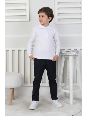 Modanino Erkek Çocuk T-Shirt - Okul Tarz- Uzun Kol 5-17 Yaş 12497