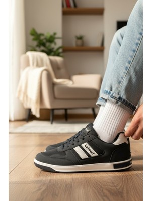 Enoch Erkek Fileli Günlük Spor Ayakkabı Şeritli Sneaker Klasik Kort Modeli