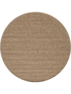 Halımax Seyran Halı 672 Bej India Jüt Yuvarlak Hasır Halı Modern Koridor Mutfak Balkon Halısı