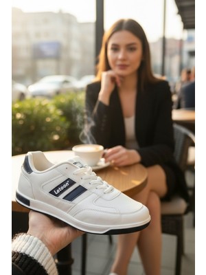 Enoch Erkek Fileli Günlük Spor Ayakkabı Şeritli Sneaker Klasik Kort Modeli