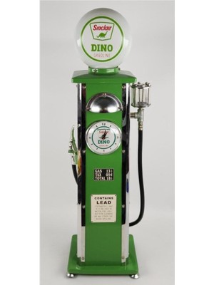 AGM Pedallı Araba Boyutunda Sinclair Benzin Pompası Saati , Antika Klasik Retro Vintage Dövme Modeli Gaz Pompası 1:12 Ölçek Metal El Sanatları Ev/bar/cafe Dekorasyon