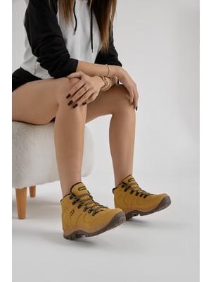 Tonny Black Unisex Camel Rahat Kalıp Bağcıklı Trekking Bot