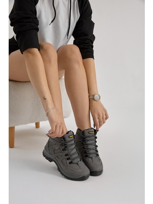 Tonny Black Unisex Füme Rahat Kalıp Bağcıklı Trekking Bot