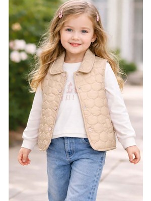 Gültekin Bebe Ecoo Kız Yelekli Takım 5-8 YAŞ-3774672 - Bej