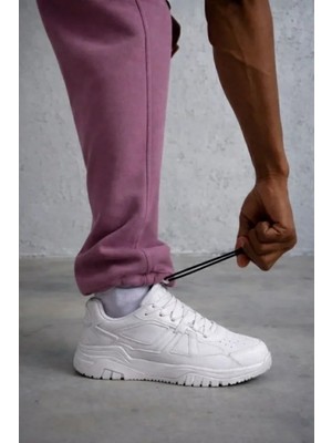 Marsilyan- Erkek Baggy Alt Eşofman - Gül Kurusu