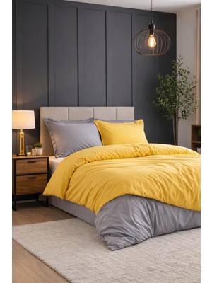 Özdilek Colormix Nevresim Takımı Çift Kişilik - Hardal-Antrasit