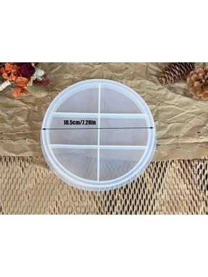 Hobiflex Silikon Kalıp Taş Tozu Ithal Dekoratif Küçük Yuvarlak Sunum Tepsi Tabak Kalıbı Epoksi HB270-0184