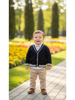 Gültekin Bebe Iggy Örgü Hırkalı Papyonlu 3 Lü Erkek Takım 6-24 AYLIK-126019627 - Lacivert