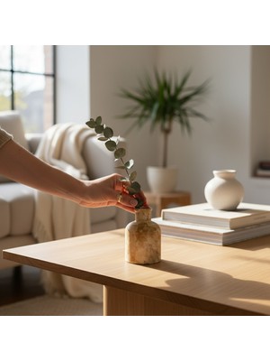 Taş Tozu Mini Bohem Vazo Dekoratif