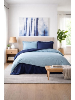 Özdilek Colormix Nevresim Takımı Çift Kişilik - Aqua-Lacivert