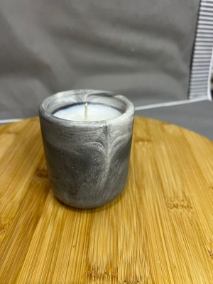 Koyu Gri Beton Kapta Soya Wax Mum | Dekoratif Mum