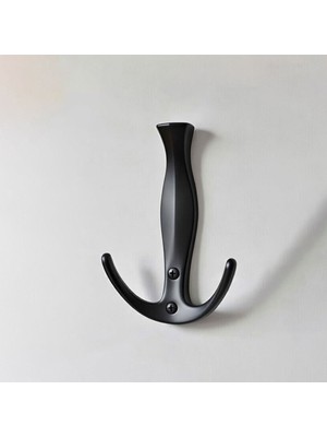 Badem10 Yeniçeri Metal Portmanto Askı Siyah Duvar Askısı Modern Askılık Ceket Mont Anahtar Askısı