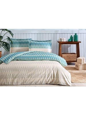 Özdilek Flame Stıtch Mavi  Pamuk Tek Kişilik Nevresim Takımı